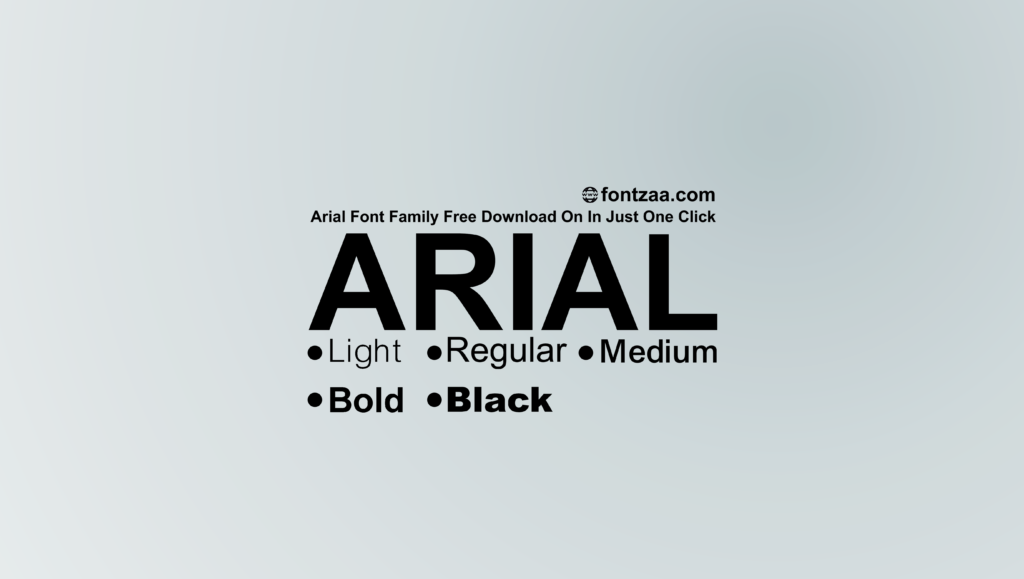 Arial Font - Fontzaa - Exclusive Fonts Library