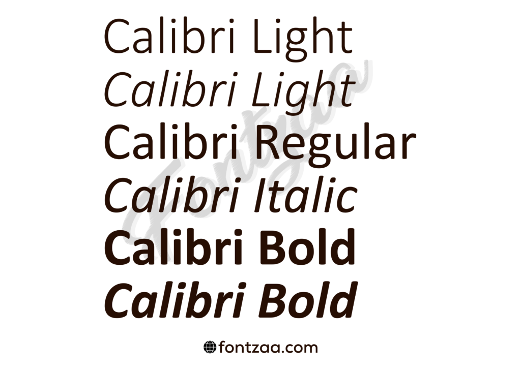 Calibri Font Family Download