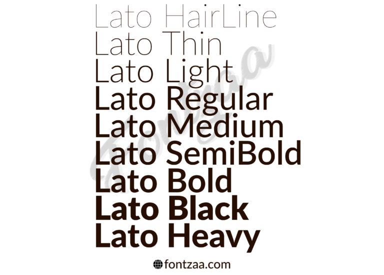 Lato Font Fontzaa Exclusive Fonts Library