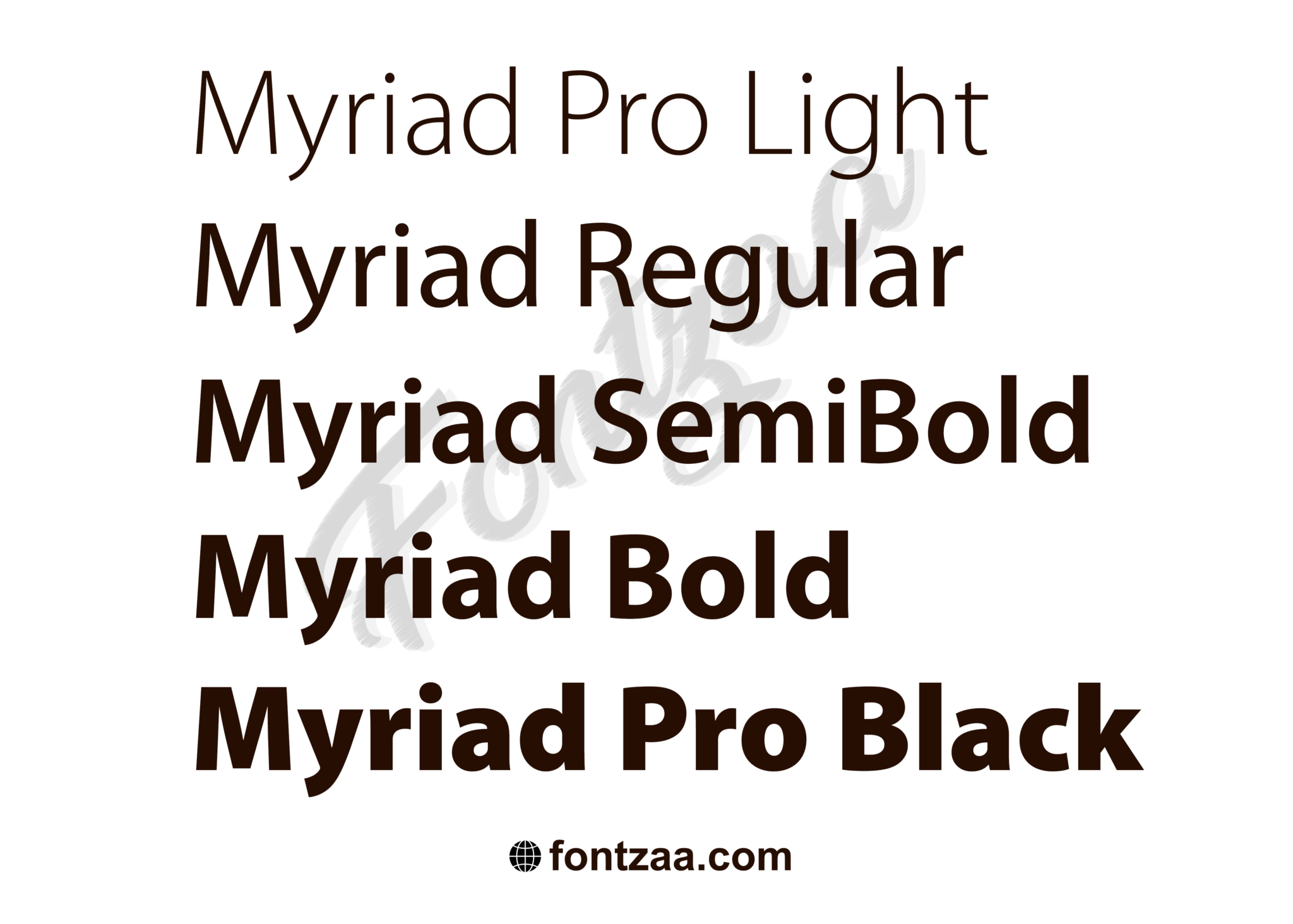 Myriad Pro Font Fontzaa Fonts Free Download