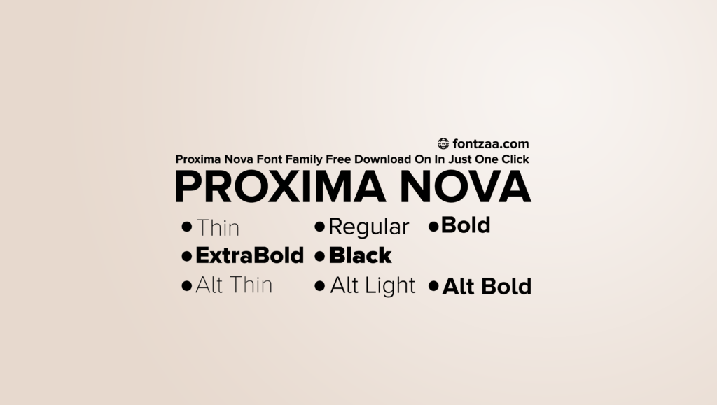 Proxima Font - Fontzaa - Fonts Free Download