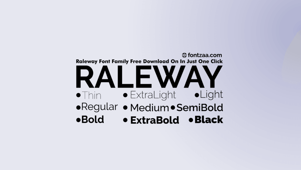 Raleway Font - Fontzaa Fonts