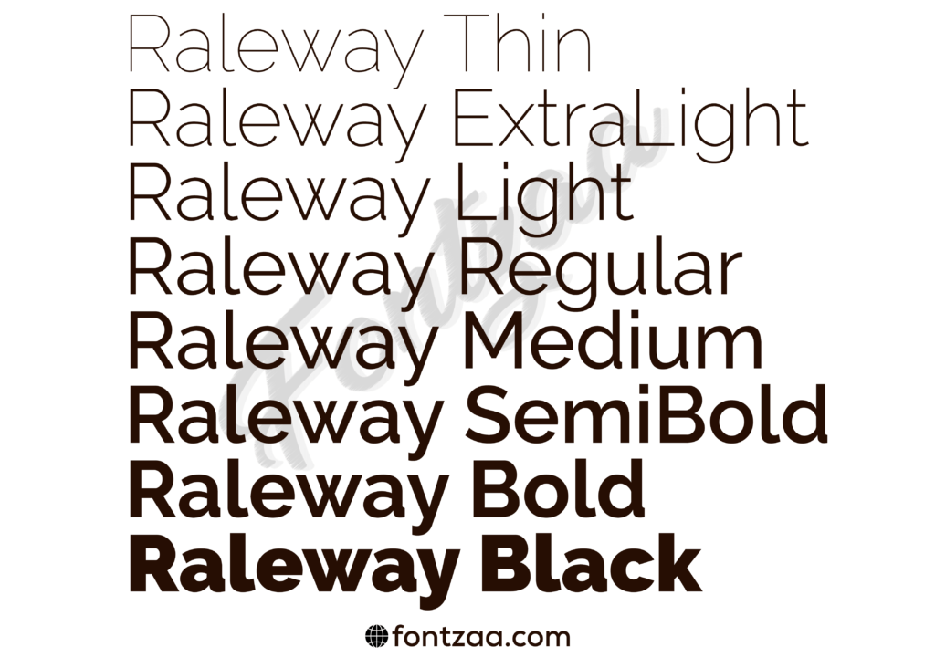 raleway font photoshop download