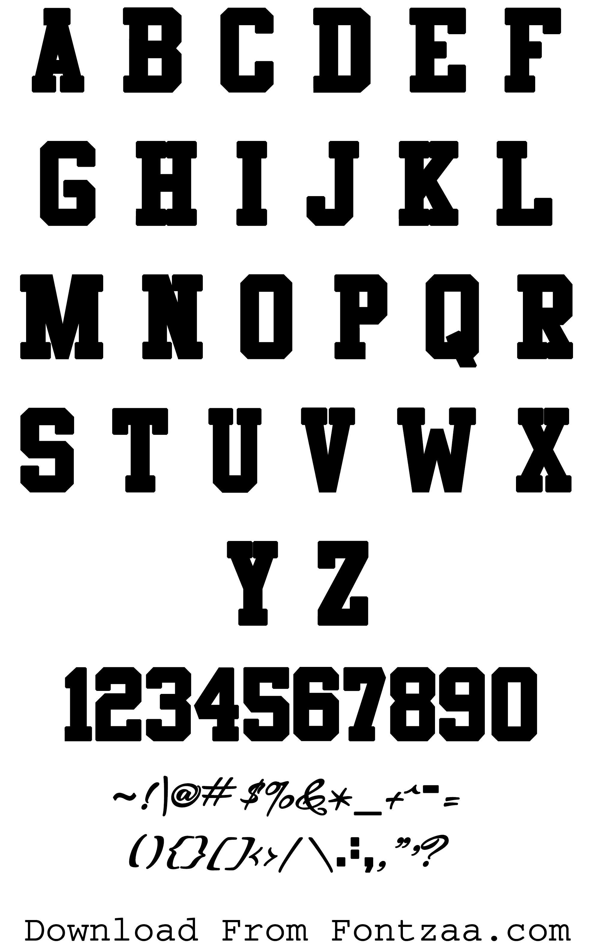 Athletic Font Fontzaa Exclusive Fonts Library