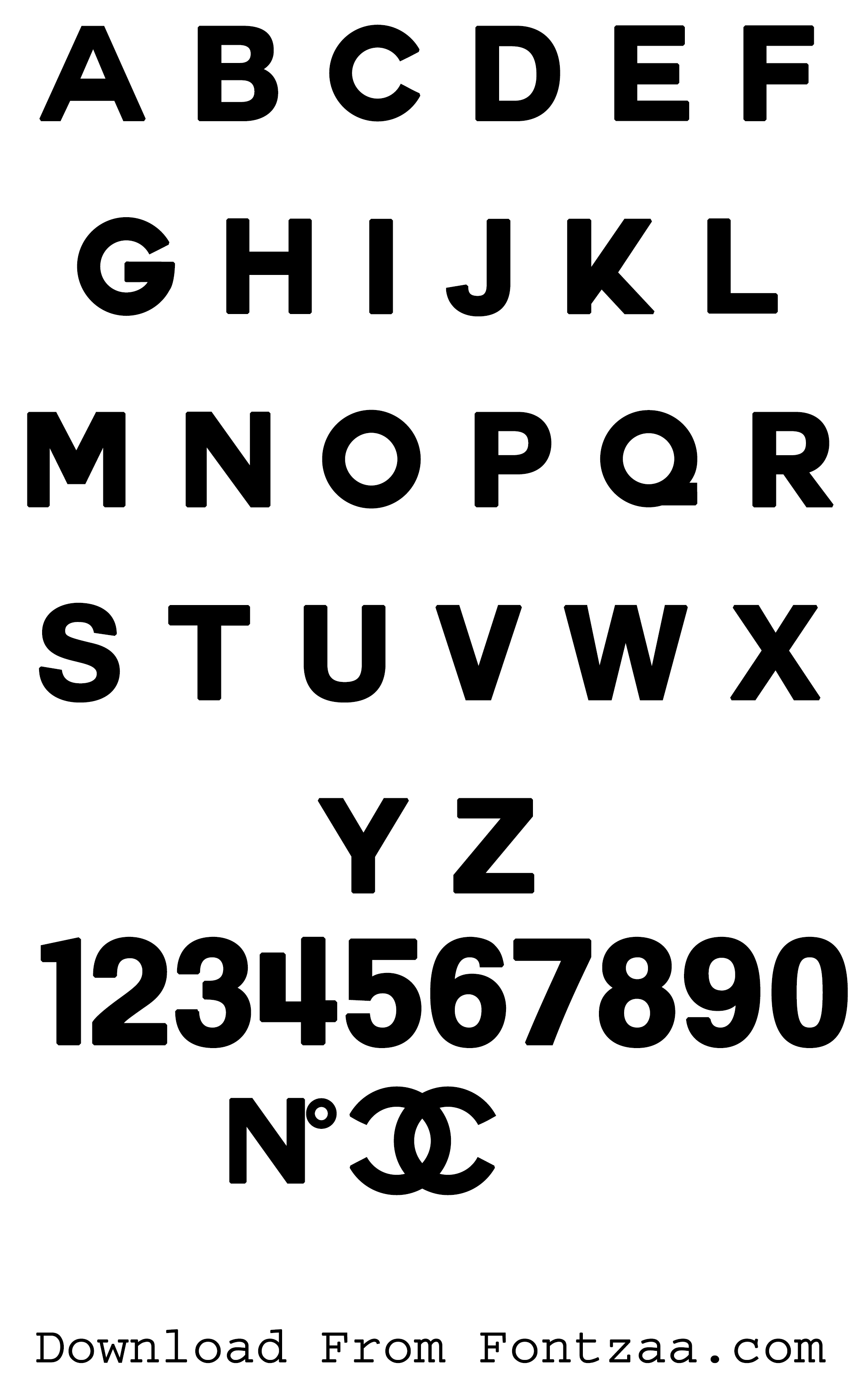 Chanel Font - Fontzaa - Exclusive Fonts Library