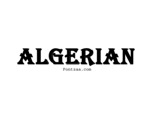 Algerian Font Fontzaa Exclusive Fonts Library