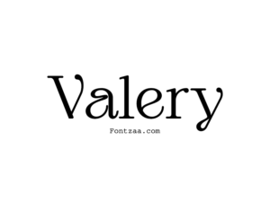 Valery Font - Fontzaa - Fonts Free Download