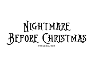 Nightmare Before Christmas Font