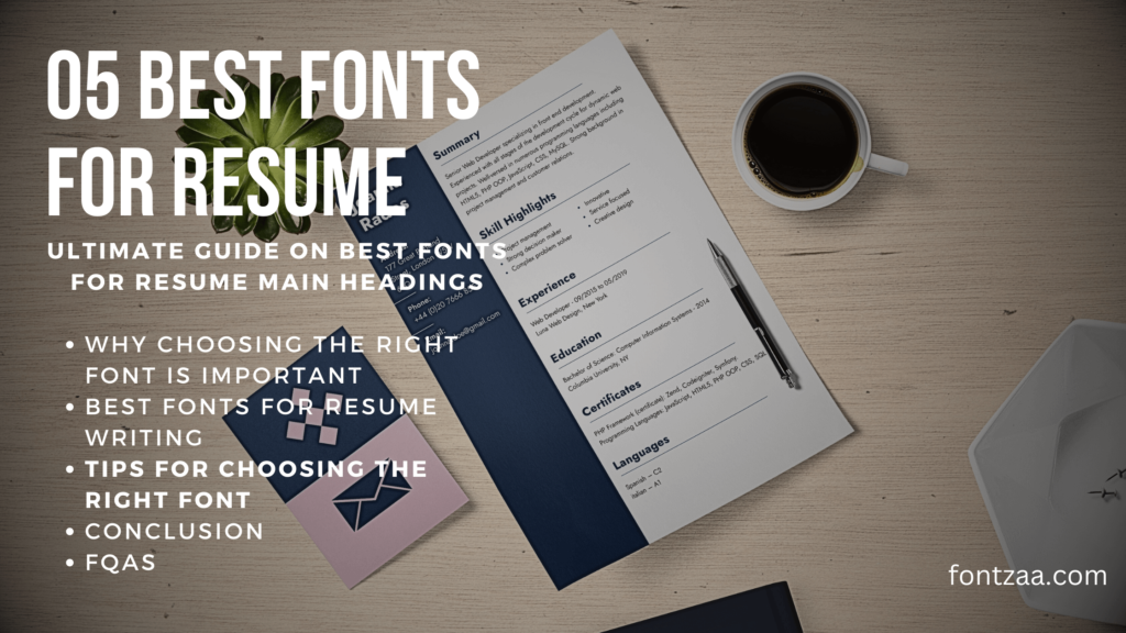 5 Best Fonts For Resume - Fontzaa - Exclusive Fonts Library