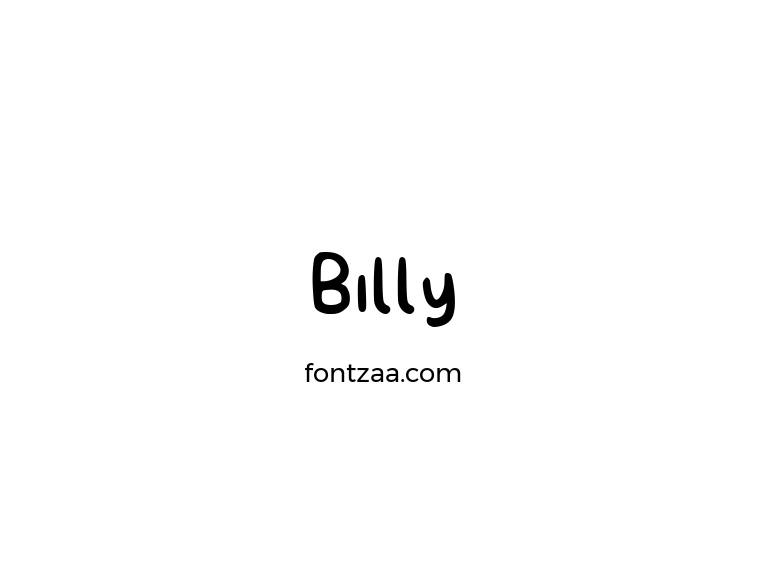 Billy Font - Fontzaa - Exclusive Fonts Library