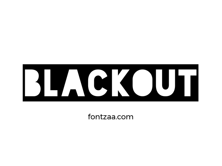 Blackout Font - Fontzaa - Exclusive Fonts Library