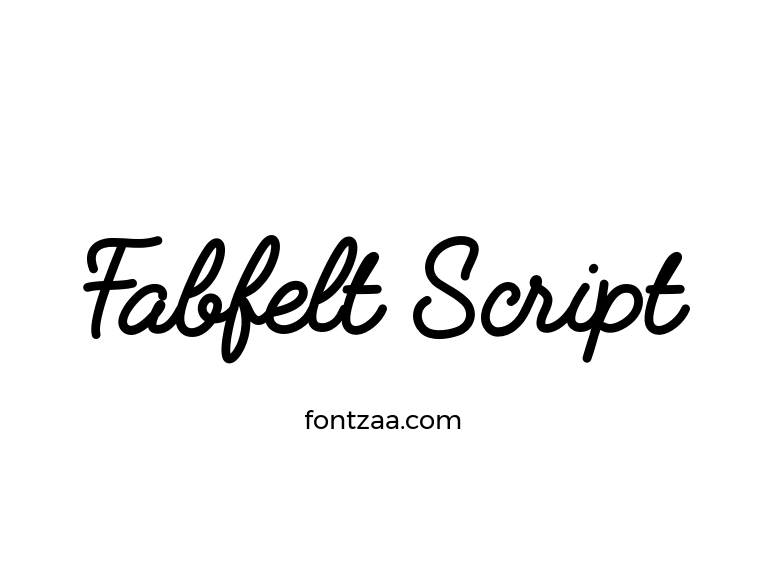 Fabfelt Script Font - Fontzaa - Exclusive Fonts Library