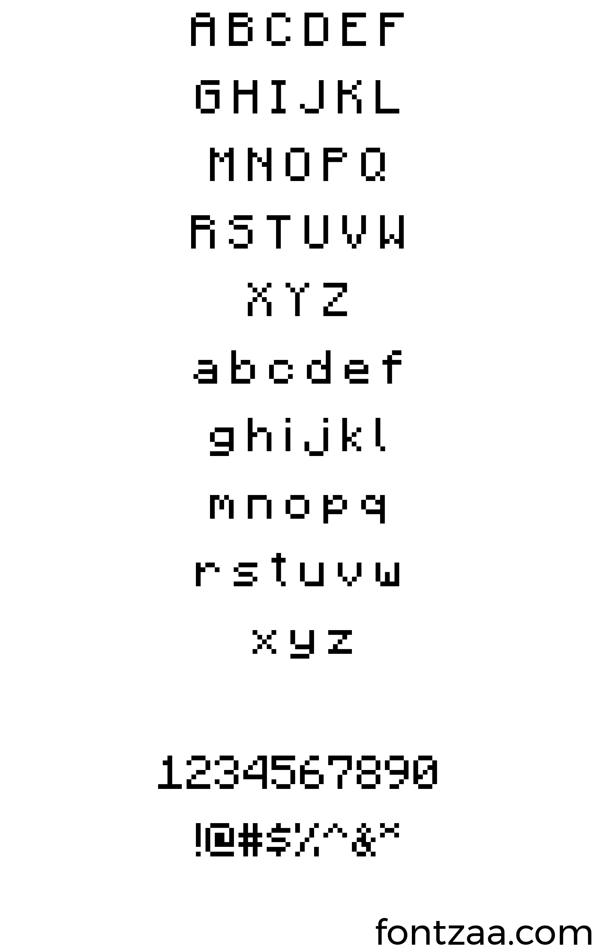 Minecraftia Font - Fontzaa - Exclusive Fonts Library