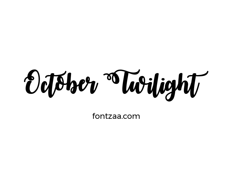 October Twilight Font - Fontzaa - Exclusive Fonts Library